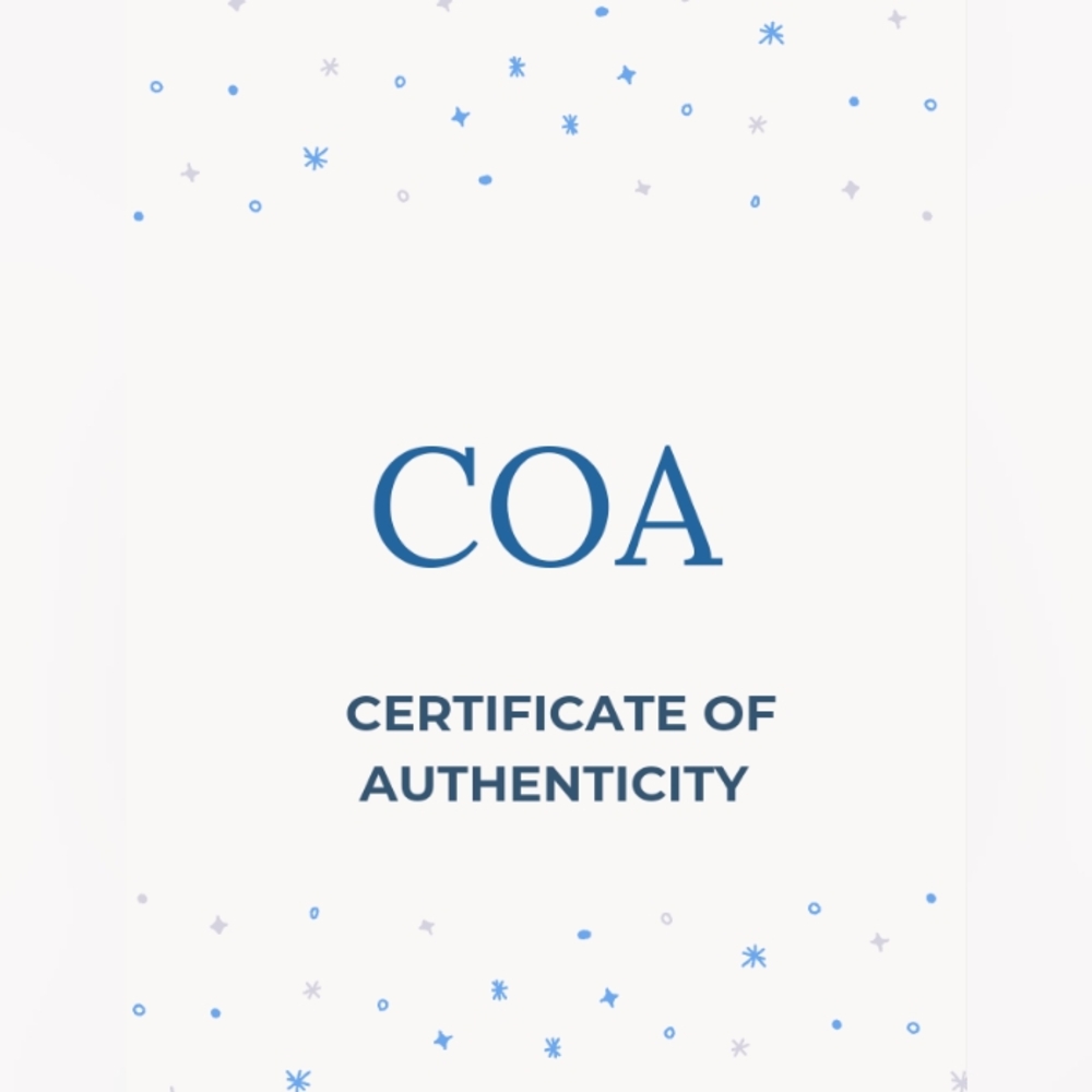 COA (Certificate Of Authenticity)